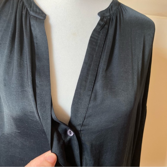 Vince Oversized Blue Long Sleeve Blouse size Small - Picture 5 of 9